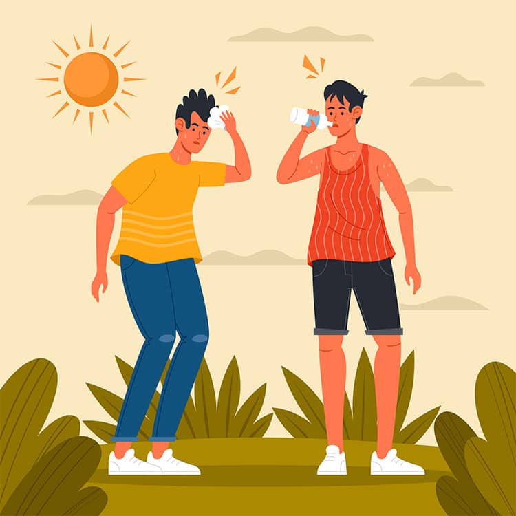 Nuestro cerebro con altas temperaturas